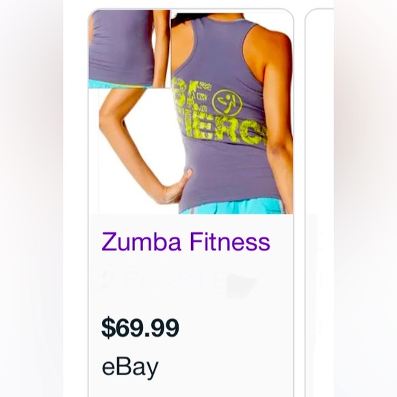 ZUMBA TOP - GRAY WITH GREEN NEON LETTERS - Picture 9 of 9